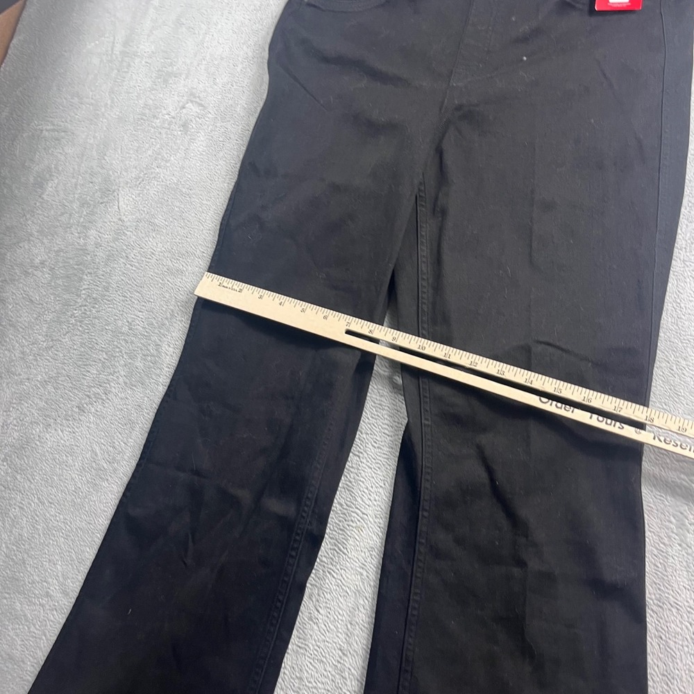 Spanx Kick Flare Jeans Clean Black High Rise Pull On Stretch Denim XL 20763R - Picture 9 of 12